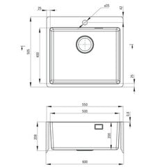 Virtuves izlietne Deante Olfato ZPO 010B, satin cena un informācija | Virtuves izlietnes | 220.lv