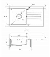 Deante granīta virtuves izlietne Deante Zorba ZQZ T113, Anthracite цена и информация | Раковины на кухню | 220.lv