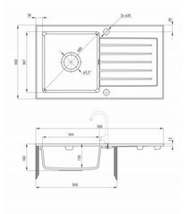 Deante granīta virtuves izlietne Deante Zorba ZQZ G113, Metallic graphite cena un informācija | Virtuves izlietnes | 220.lv