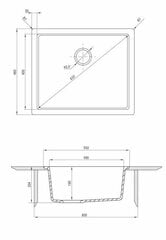 Deante granīta virtuves izlietne Deante Corda Flush ZQA N10F, Nero цена и информация | Раковины на кухню | 220.lv