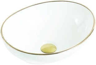 Izlietne Mexen Elza, White/Gold edge cena un informācija | Izlietnes | 220.lv