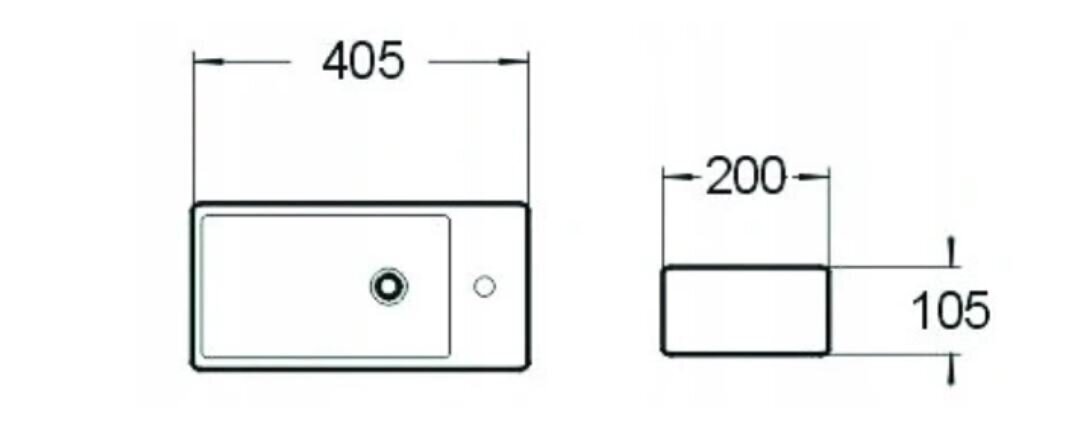 Izlietne Mexen Inez 40, Black mat, pa kreisi cena un informācija | Izlietnes | 220.lv