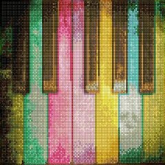 Алмазная мозаика Piano Rainbow, 30x30 цена и информация | Алмазная мозаика | 220.lv