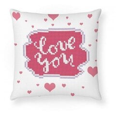 Алмазная мозаика Love You Mini Pillow,18x18 цена и информация | Алмазная мозаика | 220.lv