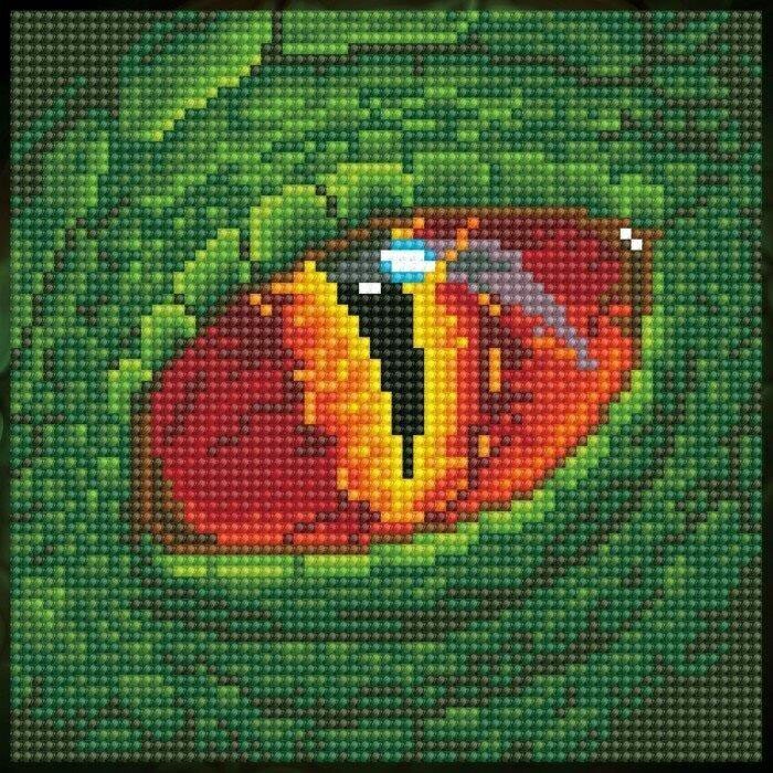 Dimantu mozaīka Dragon Eye, 20 x 20 cena un informācija | Dimantu mozaīkas | 220.lv