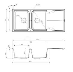 Deante granīta virtuves izlietne Deante Andante ZQN T213, Anthracite цена и информация | Раковины на кухню | 220.lv