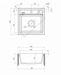 Deante granīta virtuves izlietne Deante Zorba ZQZ G103, Metallic graphite цена и информация | Раковины на кухню | 220.lv