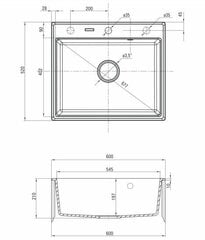 Deante granīta virtuves izlietne Deante Andante ZQN N103, Nero цена и информация | Раковины на кухню | 220.lv