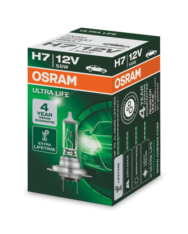 Automašīnas spuldze Osram 64210ULT H7 12V 55W cena un informācija | Auto spuldzes | 220.lv