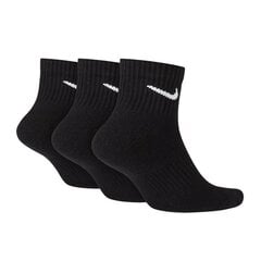 Vīriešu sporta zeķes Nike Everyday Cushion Ankle M SX7667 010, 3 pāri, melnas цена и информация | Мужские носки | 220.lv