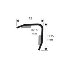 Nepulēts nerūsējošā tērauda leņķa profils, 15x15 mm, 2,7 m cena un informācija | Profila savienošana | 220.lv