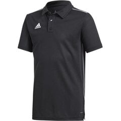 T-krekls zēniem Adidas Core 18 Polo Junior CE9038, melns цена и информация | Рубашки для мальчиков | 220.lv