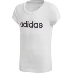 Футболка для девочек Adidas YG E LIN Tee Jr DV0357, белая цена и информация | Рубашки для девочек | 220.lv