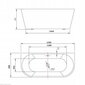 Akrila vanna Mexen Oval, 170x80 cm cena un informācija | Vannas | 220.lv