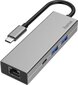 USB adapteris Hama USB-C daudzportu adapteris (4 saskarne) cena un informācija | Adapteri un USB centrmezgli | 220.lv