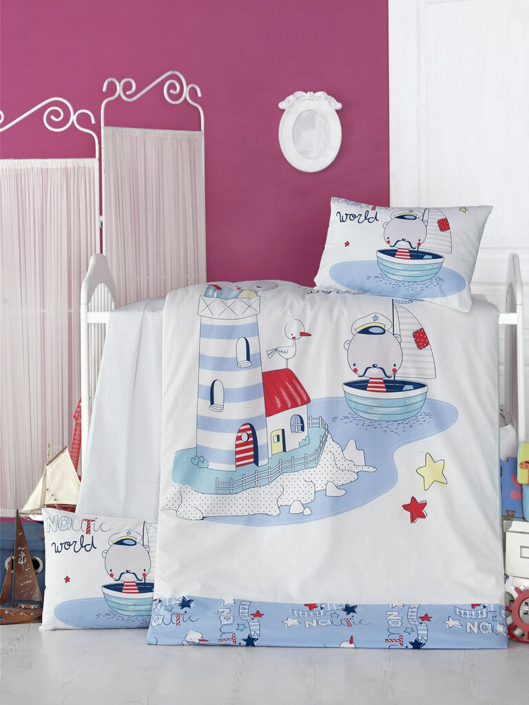 Bērnu gultas veļas komplekts Nautic, 4 daļas цена и информация | Bērnu gultas veļa | 220.lv