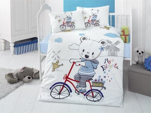 Bērnu gultas veļas komplekts My Bike, 4 daļas cena un informācija | Bērnu gultas veļa | 220.lv