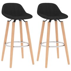 Полосатые барные стулья, черные, 2 шт. цена и информация | Стулья для кухни и столовой | 220.lv