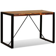 vidaXL virtuves galds, 120 cm, pārstrādāts masīvkoks cena un informācija | Virtuves galdi, ēdamgaldi | 220.lv