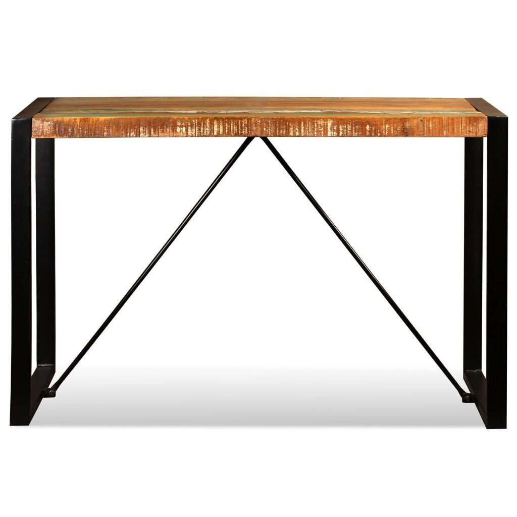 vidaXL virtuves galds, 120 cm, pārstrādāts masīvkoks цена и информация | Virtuves galdi, ēdamgaldi | 220.lv