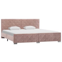 vidaXL gultas rāmis, rozā samts, 180x200 cm цена и информация | Кровати | 220.lv