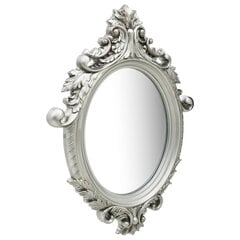 vidaXL sienas spogulis, pils interjera stils, 56x76 cm, sudraba krāsa cena un informācija | Spoguļi | 220.lv