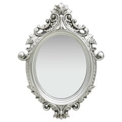 vidaXL sienas spogulis, pils interjera stils, 56x76 cm, sudraba krāsa цена и информация | Зеркала | 220.lv