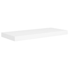 vidaXL sienas plaukts, balts, 60x23,5x3,8 cm, MDF cena un informācija | Plaukti | 220.lv