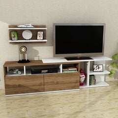 Dzīvojamās istabas mēbeļu komplekts Kalune Design 756(VI), brūns/balts cena un informācija | Sekcijas | 220.lv