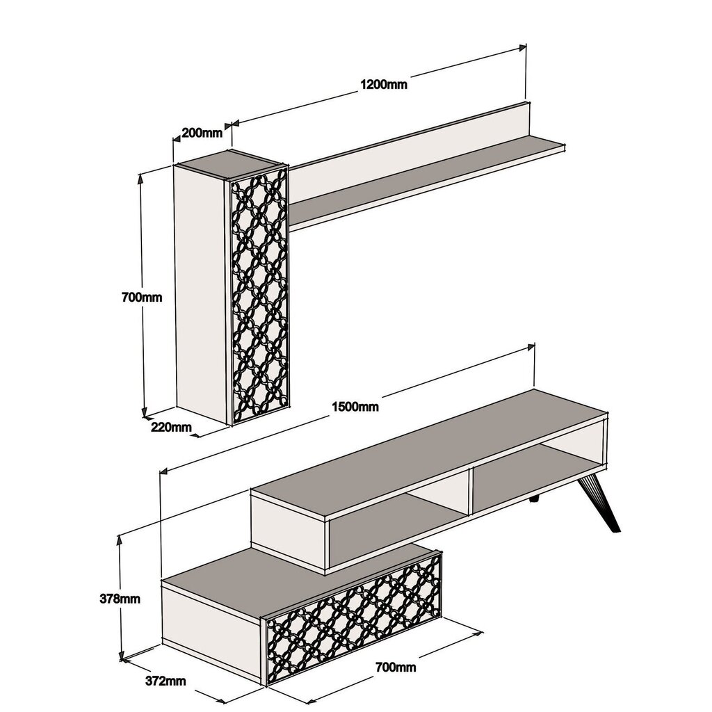 Dzīvojamās istabas mēbeļu komplekts Kalune Design 845(LVIII), brūns/dzeltens cena un informācija | Sekcijas | 220.lv