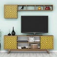 Dzīvojamās istabas mēbeļu komplekts Kalune Design 845(LXI), brūns/dzeltens