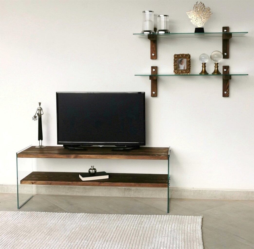 Dzīvojamās istabas mēbeļu komplekts Kalune Design 552(III), brūns цена и информация | Sekcijas | 220.lv