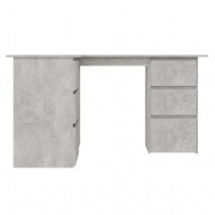 vidaXL stūra rakstāmgalds, betonpelēks, 145x100x76 cm, skaidu plāksne цена и информация | Компьютерные, письменные столы | 220.lv