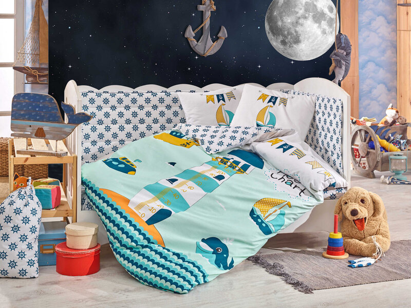 Bērnu gultas veļas komplekts Baby Sailor, 4 daļas cena un informācija | Bērnu gultas veļa | 220.lv