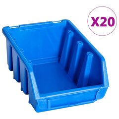 vidaXL uzglabāšanas nodalījumi, 20 gab., zila plastmasa цена и информация | Механические инструменты | 220.lv