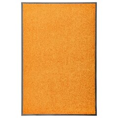 vidaXL durvju paklājs, mazgājams, oranžs, 60x90 cm cena un informācija | Kājslauķi | 220.lv
