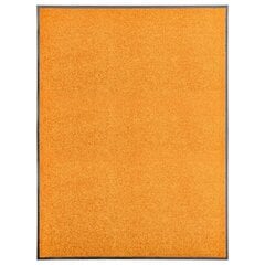 vidaXL durvju paklājs, mazgājams, oranžs, 90x120 cm cena un informācija | Kājslauķi | 220.lv