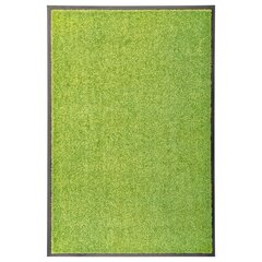 vidaXL durvju paklājs, mazgājams, zaļš, 60x90 cm cena un informācija | Kājslauķi | 220.lv
