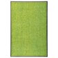 vidaXL durvju paklājs, mazgājams, zaļš, 60x90 cm cena un informācija | Kājslauķi | 220.lv