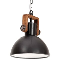 vidaXL griestu lampa, industriāls dizains, melna, 25 W, 30 cm, E27 cena un informācija | Griestu lampas | 220.lv