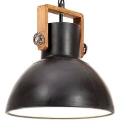 vidaXL griestu lampa, industriāls dizains, melna, 25 W, 30 cm, E27 cena un informācija | Griestu lampas | 220.lv