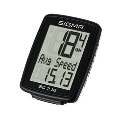 Velosipēdu dators Sigma BC7.16, melns cena un informācija | Velodatori, navigācijas | 220.lv