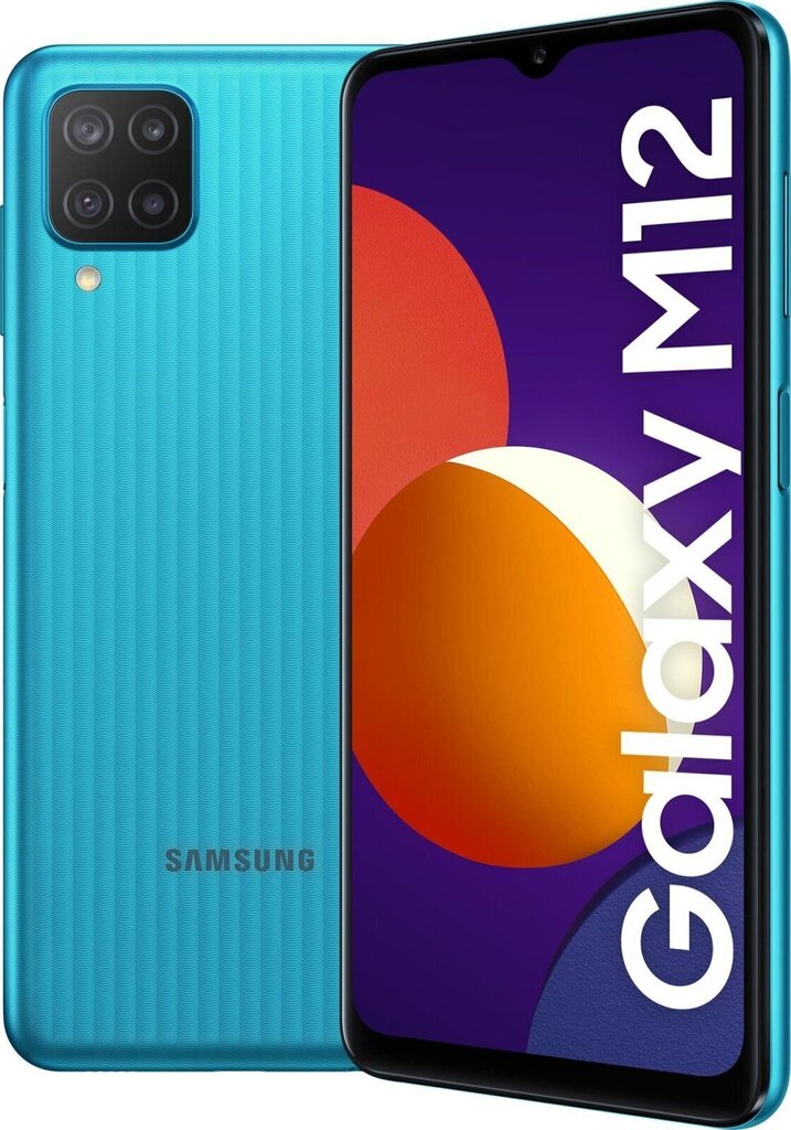 Samsung Galaxy M12, 64 GB, Dual SIM, Green cena un informācija | Mobilie telefoni | 220.lv