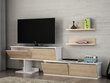 Dzīvojamās istabas mēbeļu komplekts Kalune Design 756(II), balts/brūns цена и информация | Sekcijas | 220.lv