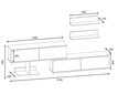 Dzīvojamās istabas mēbeļu komplekts Kalune Design 756(II), balts/brūns цена и информация | Sekcijas | 220.lv