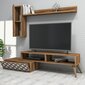 Dzīvojamās istabas mēbeļu komplekts Kalune Design 845(LII), brūns/balts cena un informācija | Sekcijas | 220.lv