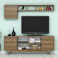 Dzīvojamās istabas mēbeļu komplekts Kalune Design 845(LI), brūns cena un informācija | Sekcijas | 220.lv