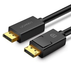 Кабель Ugreen DisplayPort 1.2, 4K 1,5 м, черный (DP102 10245) цена и информация | Кабели и провода | 220.lv