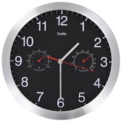 vidaXL sienas pulkstenis ar higrometru un termometru, kvarca mehānisms цена и информация | Часы | 220.lv