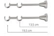 Dubultā karnīze metāla 16 mm + 16 mm ELIZA, 180 cm, antīka cena un informācija | Aizkaru stangas, karnīzes | 220.lv